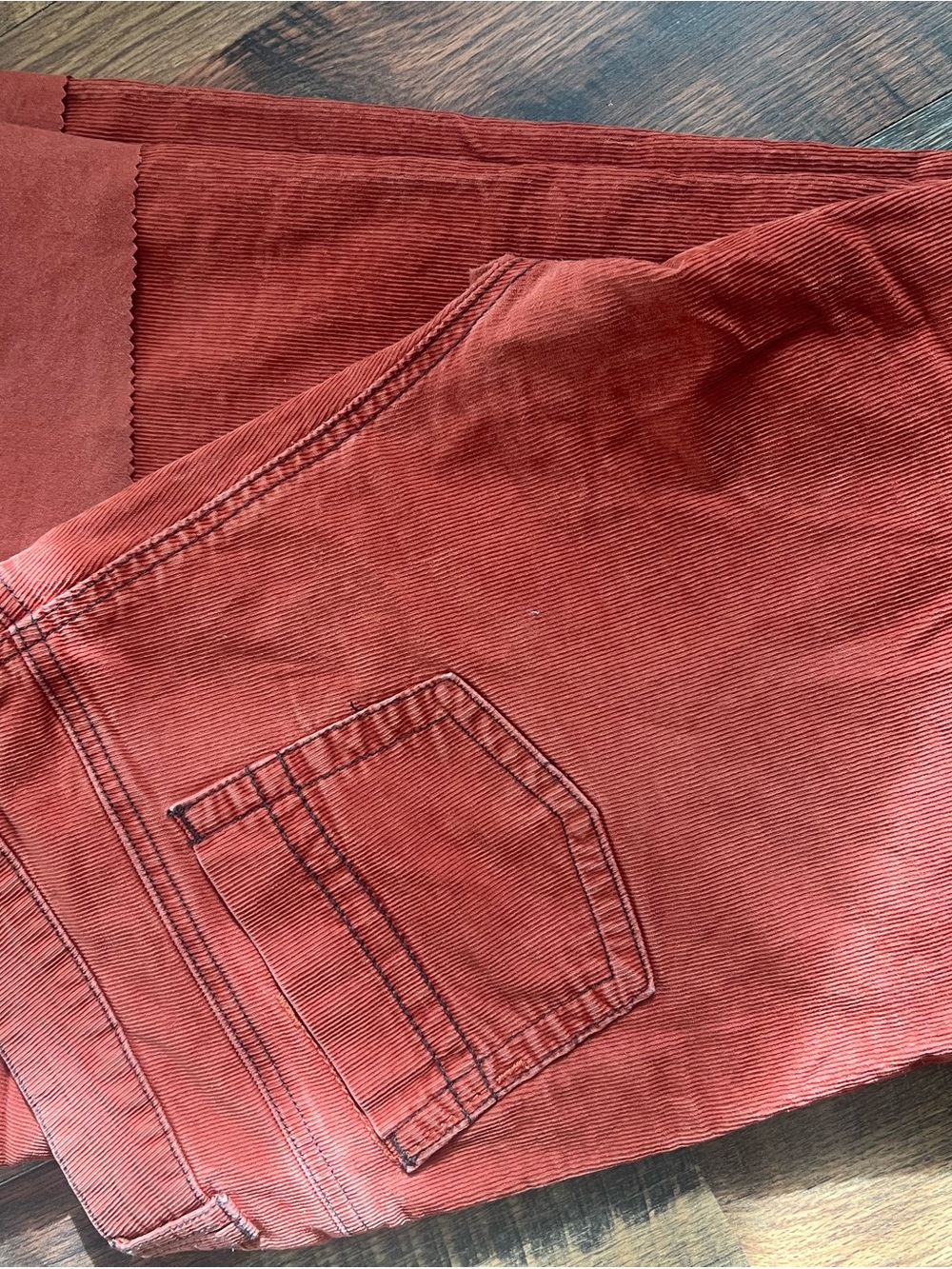 Prana Women's Straight Leg Corduroy Pants in Rust